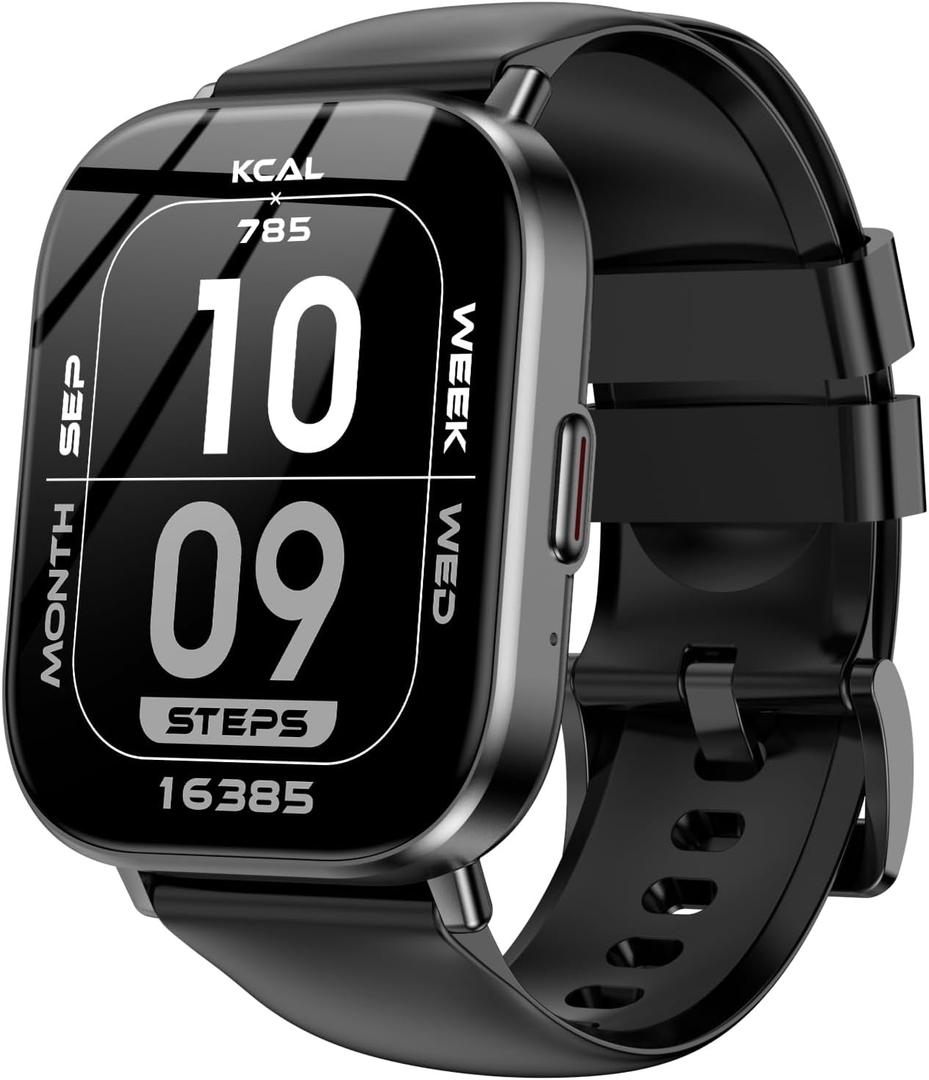 Smart Watch for Men Women, 2.01" HD Touchscreen Fitness Watch, Bluetooth Calls, 120+ Sports Modes, Music Control , 24/7 Heart Rate and Sleep Monitor, IP67 Waterproof, iOS Android Compatible (Black)