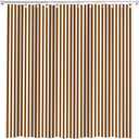 Rust Brown and White Striped Shower Curtain Abstract Classic Vertical Stripe Graphic Geometric Lines Modern Minimalist Bath Curtain Fabric Bathroom Accessories Decor with Hooks 70W x75L