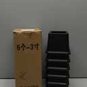 Bed Risers 3 Inch Heavy Duty Bed Elevators, Set of 6 Lifts Up 3,000 lbs Furniture Riser for Sofa and Table, Black