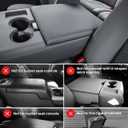 JOYTUTUS Center Console Cover Compatible with 2011-2016 Ford F250 F350 F450, 2011-2014 F150 with Jump Seat Console, Leather Armrest Cover Center Console Cushion (Jump Seat Only)