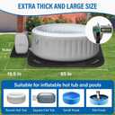 1/2" Extra Thick Hot Tub Mat,85IN Large Hot Tub Mat for Inflatable Tub,Hot Tub Pad Foundation,Eva Foam Padding for Indoor Outdoor,Inflatable Hot Tub Accessories