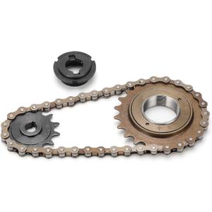 Alomejor Sprocket Chain Set, 22T Tooth Rear Freewheel + 38 Links Chain + 13T Tooth Sprocket Set for Modifying Your