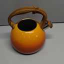 GGC Tea Kettle for Stove Top, 3.1QT/3L Whistling Tea Kettles for Boiling Water, Coffee or Milk, Red Sunset Tea Pot with Wood Pattern Handle, Stainless Steel Tea Pot for Home and Kitchen