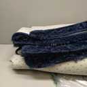 CAIYUECS Blue Shag Area Rug,Indoor Ultra Soft Plush Rugs for Bedroom Living Room, Non-Skid Modern Nursery Faux Fur Rugs for Kids Room Home Decor (5x7 Feet, Navy Blue)