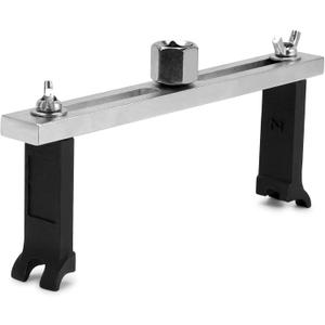 Universal Fuel Pump Removal Tool, Adjustable Two Jaws Fuel Pump Lock Ring Tool, Chromium Plated Steel Fuel Tank Lid Cover Removal Kit with 3/8" to 1/2" Drive