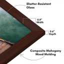 Americanflat 12x18 Poster Frame with Shatter-Resistant Glass - Signature Collection - Gallery-Style Frames Made of Engineered Wood - Photo Frame for Wall Display - Mahogany