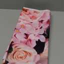 Pink Rose Flowers Wall Backdrops 10x8ft Graduation Flowers Wall Party Backdrop for Girls Birthday Princess Tea Party Wedding Bridal Shower Anniversary Ceremony Cake Table Decoration Supplies (Brown)