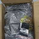 Sofa Legs Square Bed Feet 5 inch Wood Replacement Leg for Furniture Set of 8,Black (5", 8set)