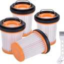 4 Pack WV201 Wandvac Filter Replacement for Shark ION W1 S87 Cordless Handheld Vacuum WV200, WV201, WV205, WV220, WV221, WV250, WV251, UV200CCO. Compare to Part # XHFWV200