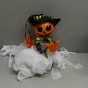 55 Halloween Hanging Animatronics Ghost Pumpkin with LED Lights, Sound & Motion Activated and Shaking Arms - Perfect for Halloween Haunted House Prop Dcor, Indoor/Outdoor Display, Lawn, Party 