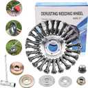 8 inch Indestructible Steel Wire Weed Wacker Head,Wrie Weed Trimmer Head, Brush Cutter Blade for Weedeaters,Wrie Wheel Trimmer Heads Cleaning Weeds for Roadside, Courtyard,Corner