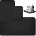 3 Pcs Sewing Machine Muffling Mat Pedal Mat Sewing Machine Pad No Slip Rubber Stay in Place Mats for Calms Vibration(Black,15 x 20 Inch,14 x 9 Inch,17 x 36 Inch)