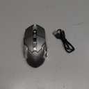 MELOGAGA Wireless Gaming Mouse Bluetooth Mouse RGB Rechargeable 2.4G USB Cordless Computer Mice with 7 Color Backlit, 6 Buttons & Silent Click for Laptop, iPad, Mac OS, PC, Windows 