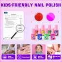 Kids Nail Polish Set for Girls, Non-Toxic Quick Dry Nail Art Salon Kit with Nail Dryer and Peelable Nail Polish,Ideal Gift Toys for Girls Age 6-12