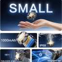 Rechargeable Headlamp with Cob LED Light, 600 Lumens Small Clip Flashlight with Magnetic Base, IP68 Waterprooft Motion Sensor Head Lamp with Red Light for Work & Outdoor.