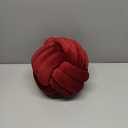 Sioloc Soft Knot Ball Pillows,Round Throw Pillow Cushion Home Decoration Plush Pillow,Throw Knotted Pillow Handmade Round Plush Pillow10.6inches,Burgundy (Medium (Pack of 1))