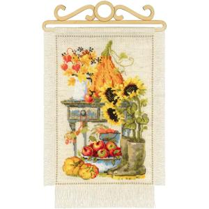 RIOLIS - Cottage Garden. Autumn 1657, Cross Stitch Kits 7,87" x 11,81", Cross Stitch Kits for Beginners & Advanced, Crossstitching Kit Adult, Embroidery Counted Stitching Kit