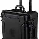 20" L x 14" W x 8" H Large Hard Case with Foam, Portable Rolling Hard Case with Wheels, Waterproof Shockproof Dustproof, Suitable for Cameras, Lenses, Camcorder, Instrument, Telescopes