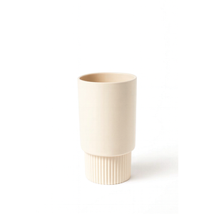 10'' Off White Line Vase