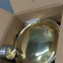 WARMOUNTS Gold Chafing Dishes for Buffet 2 Pack, 5QT Stainless Steel Round Chafers and Buffet Warmers Sets with Lid Holder, Rolled Rim Process, Stackable Design, for Catering, Parties, Weddings