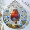 American Robin Stained Glass Orament - Christmas Ornament - Christmas Decorations for Tree - Holiday Present ldeas - Gift Exchange