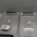 2 Pcs 5.5qt 9 x 13 Plastic Portable Project Case With Snap-Tight Latch Clear Stackable Storage Box With Lids Organizer Container For A4 File Photo Documents Scrapbook Craft Art Supplies (Large-Blue)