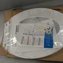 Elongated Toilet Seat with Slow Close & Quiet Close, 19 Inch Never Loosen Durable Lid, Polypropylene Easy to Install & Clean, White