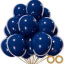 110pcs Navy Blue Balloon 12 Inch, Navy Blue Latex Balloon for Birthday Party Baby Shower Wedding(with 2 Ribbons).