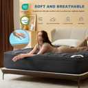 Bedlore 4-Inch Twin XL Mattress Topper for Back Pain - Dual Layer Medium Support (2" Gel Memory Foam + 2" Cooling Fluffy Pillow Top Pad), Breathable & Pressure Relief (Gray)