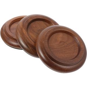 Milisten 3pcs Grand Piano Leg Pads Skid Noise-reducing Caster Cups for Hardwood Carpet Floor