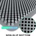 Fowooyeen Outdoor Door Mat, 30'' x 17'' Silicone Scraper, Non-Slip Washable Weatherproof Entrance Mat, Low-Profile Shoe Cleaner for Indoor or Outdoor Use, Gray