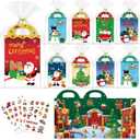 iRugosa hapfyer 24 Pack Reusable Sticker Book for Kids Christmas Party Favors, Mini Christmas Stickers Goodie Bag Stuffers, Activities Sticker Books Travel Toys Toddler Classroom Gifts