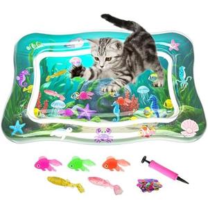 PANRIO Interactive Cat Toy for Indoor Cats, Upgraded Cat Water Mat