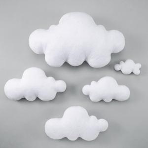 5 x Hahafelt 5 Pack Cloud Decor Artificial 3D Fake Cloud Shape Props for Baby Nursery Room Wall Decorations DIY Decorative Ceiling Hanging Ornament for Baby Shower Decor
