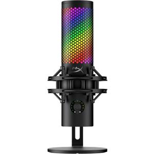 HyperX QuadCast 2 S USB Microphone, with RGB Lighting, Streaming and Podcasting, with On-Board Controls, LED Lighting, Removable Shock Mount, PC, Mac, USB-C - Black