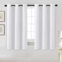 H.VERSAILTEX White Curtains for Bedroom Thermal Insulated Room Darkening Living Room Curtains Grommet Privacy Protection Window Curtain Panels/Drapes for Nursery, 2 Panels, 42x63 Inches, Pure White