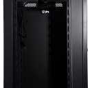 12U Wall Mount Server Cabinet Network Rack Enclosure, Quiet Cooling Fan, Perforated Door, Black