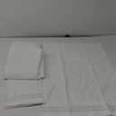 Microfiber Bedding Set (Twin, White)  Non-Slip Deep Pockets  Cute & Comfortable Bed Sheets & Pillow Cases