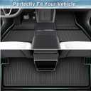 Mixsuper Model 3 Floor mats-Floor mat for Tesla Model 3 Highland 2024 2025 2026, All Weather TPE Rubber Floor Liners Protection for Model 3 Accessories, 2 Row Anti-Slip Car Mats, Black