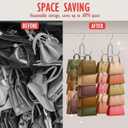 Purse Organizer for Closet, Upgraded Purse Hanger with 10 Big Hooks, 360 Degree Rotation for Better Organizer&Display, Collapsible Space Saving Hangers Rack for Handbag, Belt, Scarve, Tie (Silver)