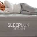 SLEEPLUX Dream Luxury Twin Air Mattress, Built-in Dual Pump, Stays Inflated All Night, 18 Double-High Blow-Up Airbed with Coil Beams, for Guests, RV Camping & Home