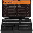8Pcs Wheel Lock Removal Kit, Locking Lug Nut Master Key Set for Easily Removing Spline and Hex Style Aftermarket Wheel Lug Nuts, 5, 6, 7, 12 Spline and Spike Lug Nut Socket Key