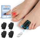Hammer Toe Corrector Straightener - Hammer Toe Corrector For Women & Men, Toe Splints & Wraps Support For Hammer, Curled, Bent Toes - Toe Corrector For Walking, Running or Rest - Black, 4 Pcs