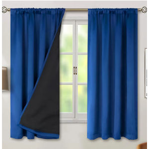 Blackout Curtains for Bedroom 41"x96" Pack of 4, Dark Blue