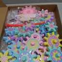 Relaxweex 36 Pcs Magnetic Gears Interchangeable Learn Magnetic Spinning Gears for Magnetism Refrigerator or Whiteboard (Macaron)