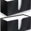 2pcs Paper Towel Dispenser Countertop Bathroom Paper Towel Holder Acrylic Napkin Dispenser Black Napkin Holder for Kitchen Tabletop Tissue Dispensers for Bathroom Toilet Multifold C-Fold Z-Fold Papers