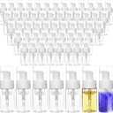 60 Pcs Mini Foam Pump Bottle Bulk 1 oz/ 30 ml Empty Travel Size Plastic Soap Foaming Bottles Small Clear Foaming Soap Dispenser Refillable Mousse Bottles for Lash Shampoo Portable Hand Sanitizer