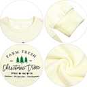 MYHALF Womens White Christmas Sweatshirt Crewneck Christmas Tree Graphic Shirts Oversized Xmas Pullover Sweater (Medium)