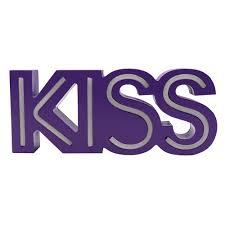 Holiday Home LED Neon Table Sign Kiss - Purple,