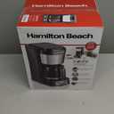 Hamilton Beach 5 Cup Drip Coffee Maker with Easy FrontFill Basket, Compact Design, Programmable Clock, Glass Carafe, Auto Pause and Pour, Black & Stainless Steel (46111)